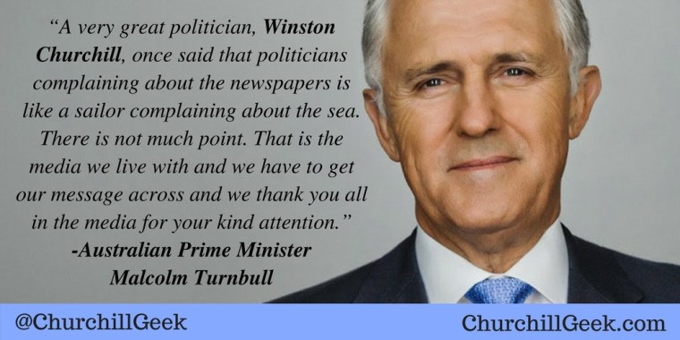 “A very great politician, Winston Churchill, once said that politicians complaining about the newspapers is like a sailor complaining about the sea. There is not much point. That is the media we live with and we have.jpg